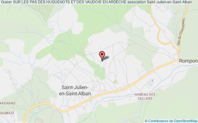 plan association Sur Les Pas Des Huguenots Et Des Vaudois En ArdÈche Saint-Julien-en-Saint-Alban