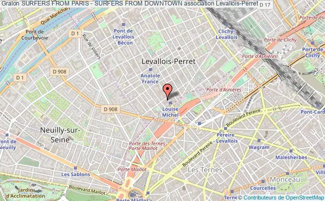 plan association Surfers From Paris - Surfers From Downtown Levallois-Perret