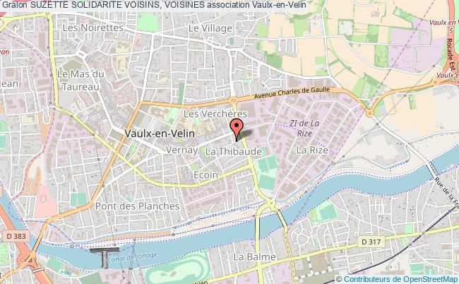 plan association Suzette Solidarite Voisins, Voisines Vaulx-en-Velin