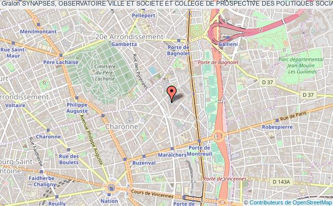 plan association Synapses, Observatoire Ville Et Societe Et College De Prospective Des Politiques Sociales Paris