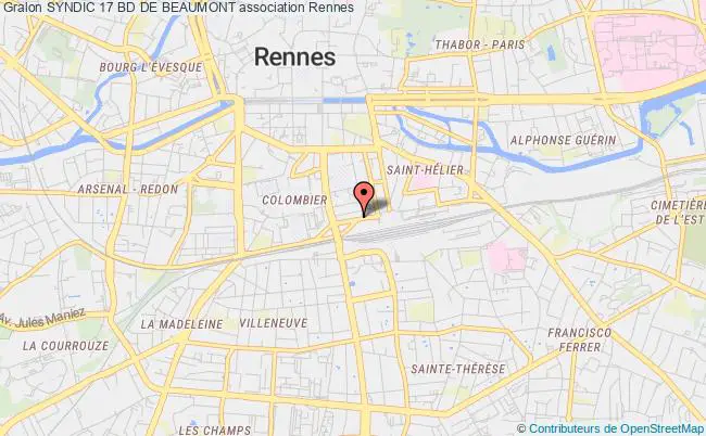 plan association Syndic 17 Bd De Beaumont Rennes