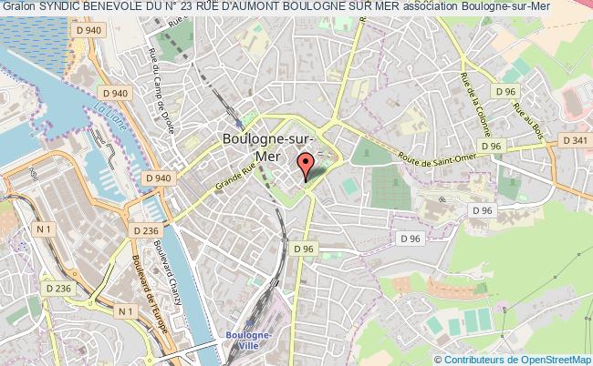 plan association Syndic Benevole Du N° 23 Rue D'aumont Boulogne Sur Mer Boulogne-sur-Mer