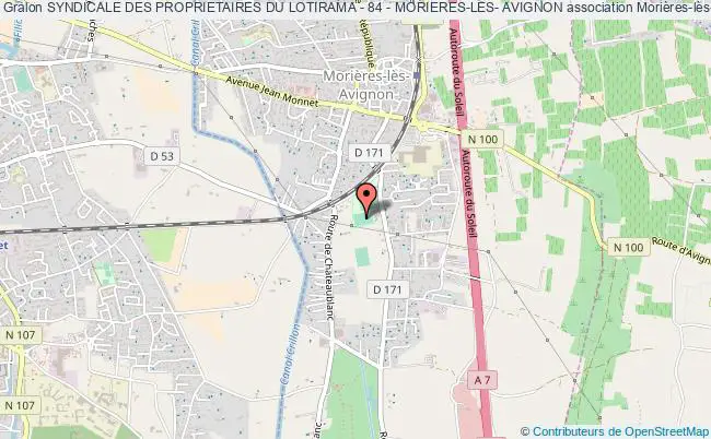 plan association Syndicale Des Proprietaires Du Lotirama - 84 - Morieres-les- Avignon Morières-lès-Avignon