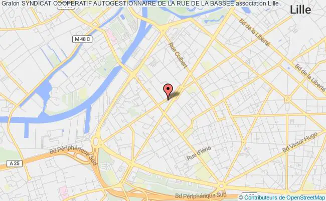 plan association Syndicat Cooperatif Autogestionnaire De La Rue De La Bassee Lille
