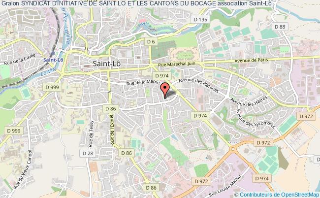 plan association Syndicat D'initiative De Saint Lo Et Les Cantons Du Bocage Saint-Lô