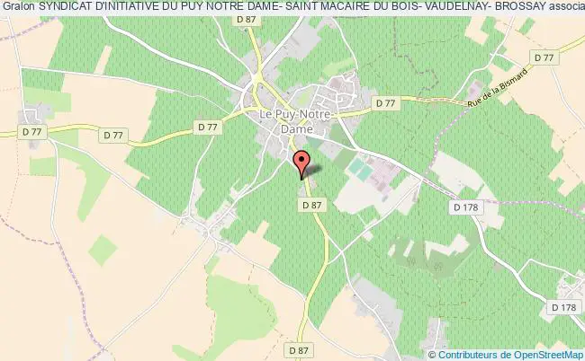 plan association Syndicat D'initiative Du Puy Notre Dame- Saint Macaire Du Bois- Vaudelnay- Brossay Le    Puy-Notre-Dame