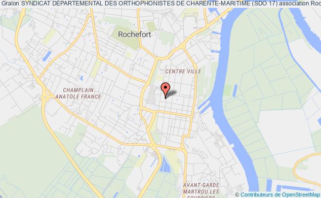 plan association Syndicat DÉpartemental Des Orthophonistes De Charente-maritime (sdo 17) Rochefort