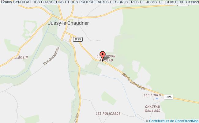 plan association Syndicat Des Chasseurs Et Des PropriÉtaires Des BruyÈres De Jussy Le  Chaudrier Jussy-le-Chaudrier