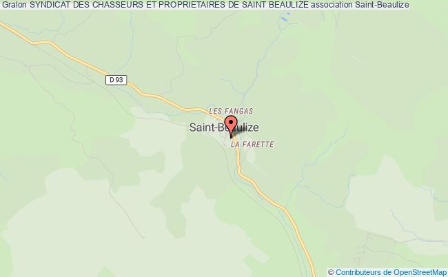 plan association Syndicat Des Chasseurs Et Proprietaires De Saint Beaulize Saint-Beaulize