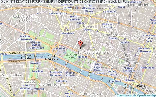 plan association Syndicat Des Fournisseurs Independants De Casinos (sfic) PARIS