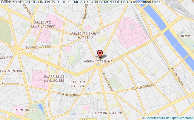 plan association Syndicat Des Initiatives Du 13eme Arrondissement De Paris PARIS