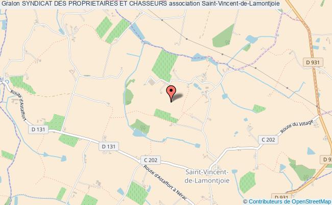 plan association Syndicat Des Proprietaires Et Chasseurs Saint-Vincent-de-Lamontjoie