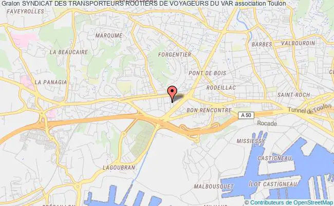 plan association Syndicat Des Transporteurs Routiers De Voyageurs Du Var Toulon