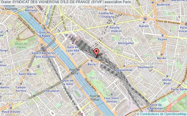 plan association Syndicat Des Vignerons D'Île-de-france (syvif) Paris