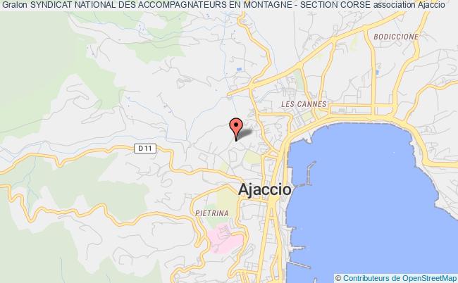 plan association Syndicat National Des Accompagnateurs En Montagne - Section Corse AJACCIO