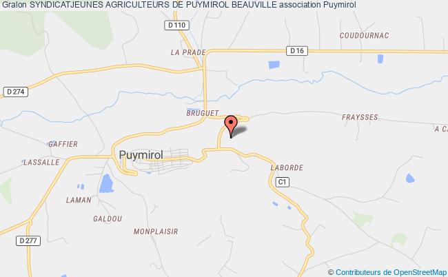 plan association Syndicatjeunes Agriculteurs De Puymirol Beauville Puymirol