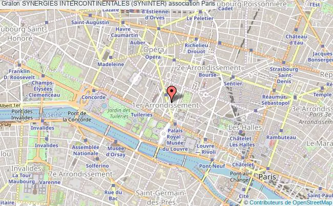plan association Synergies Intercontinentales (syninter) PARIS