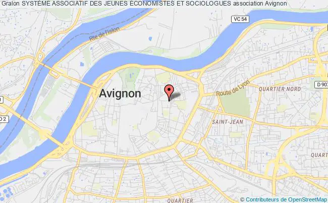 plan association SystÈme Associatif Des Jeunes Économistes Et Sociologues Avignon