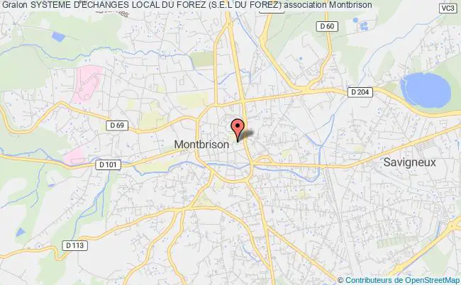 plan association Systeme D'echanges Local Du Forez (s.e.l Du Forez) Montbrison