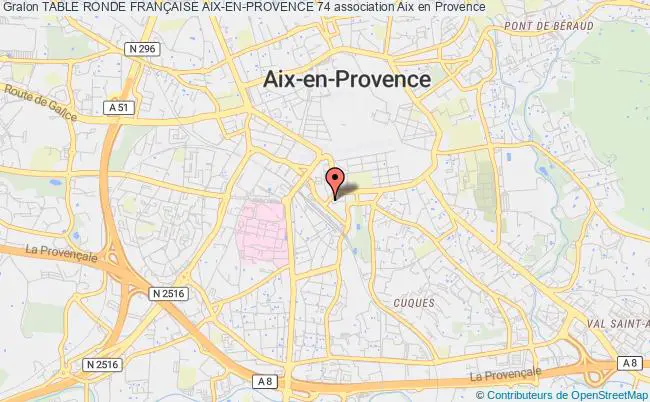 plan association Table Ronde FranÇaise Aix-en-provence 74 Aix-en-Provence