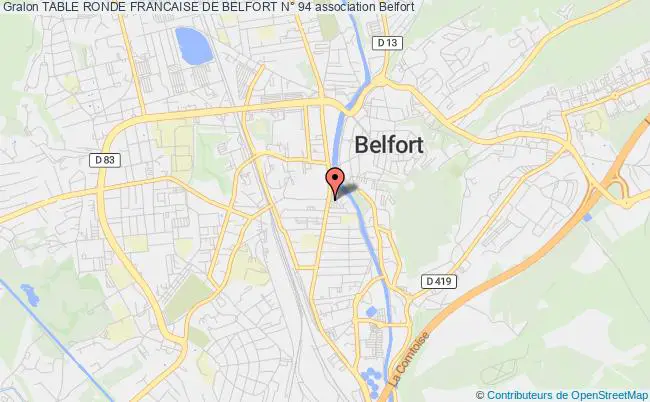 plan association Table Ronde Francaise De Belfort N° 94 Belfort