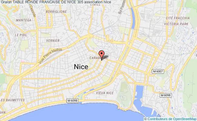 plan association Table Ronde Francaise De Nice 305 Nice