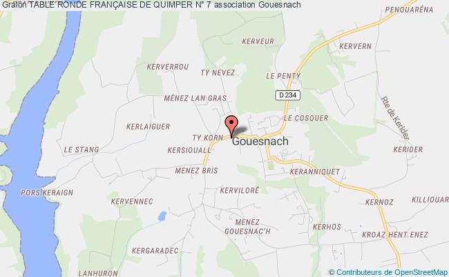 plan association Table Ronde FranÇaise De Quimper N° 7 Gouesnach