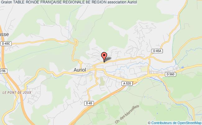 plan association Table Ronde FranÇaise Regionale 8e Region Auriol