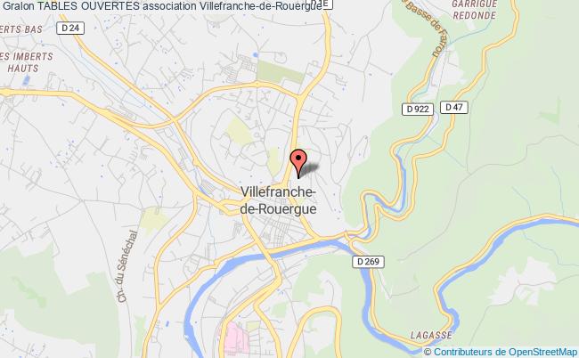 plan association Tables Ouvertes Villefranche-de-Rouergue