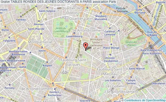 plan association Tables Rondes Des Jeunes Doctorants À Paris Paris