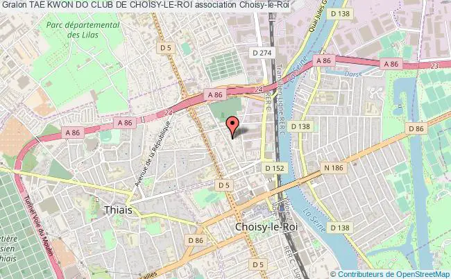 plan association Tae Kwon Do Club De Choisy-le-roi Choisy-le-Roi