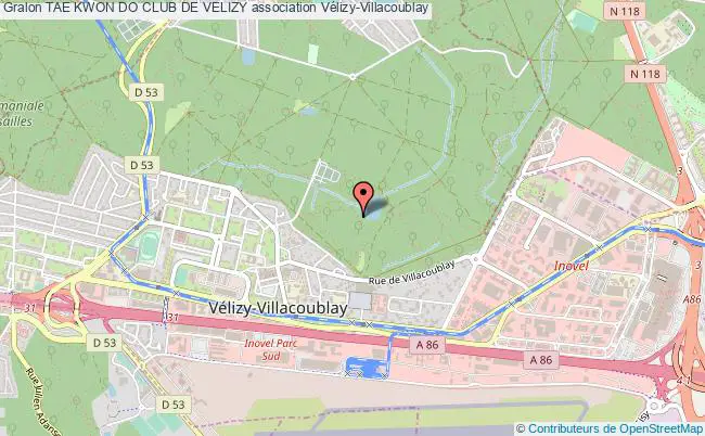 plan association Tae Kwon Do Club De Velizy Vélizy-Villacoublay