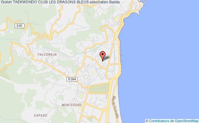 plan association Taekwondo Club Les Dragons Bleus Bastia