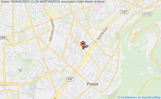 plan association Taekwondo Club Martinerois Saint-Martin-d'Hères