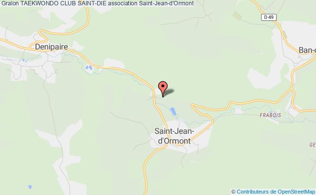 plan association Taekwondo Club Saint-die Saint-Jean-d'Ormont