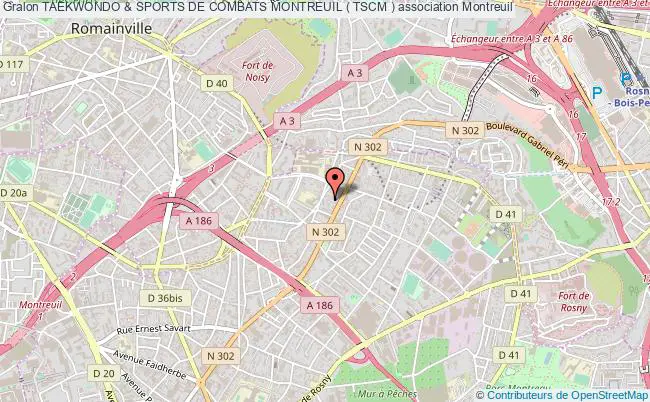 plan association Taekwondo & Sports De Combats Montreuil ( Tscm ) Montreuil
