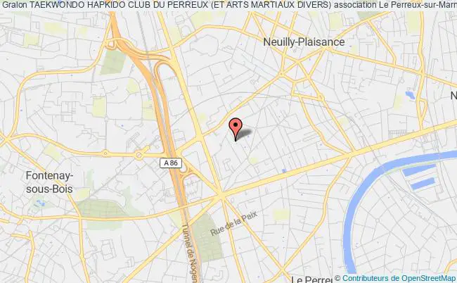 plan association Taekwondo Hapkido Club Du Perreux (et Arts Martiaux Divers) Le Perreux-sur-Marne