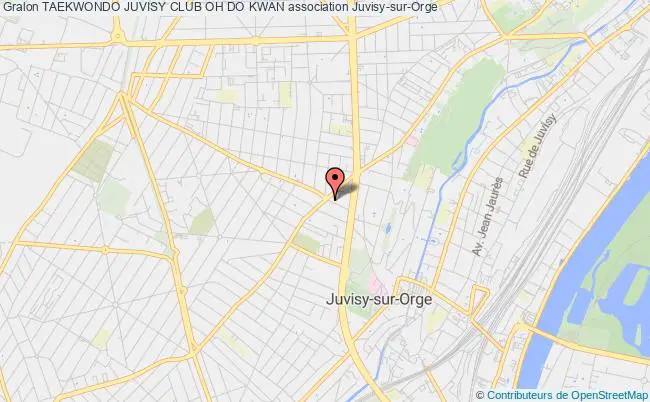 plan association Taekwondo Juvisy Club Oh Do Kwan Juvisy-sur-Orge