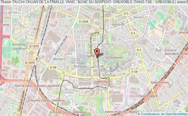 plan association Tai-chi Chuan De La Famille Yang : Boxe Du Serpent- Grenoble (yang Tse - Grenoble) Grenoble