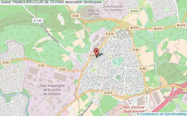plan association Tambourin-club De Teyran Vendargues