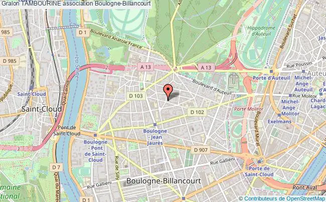plan association Tambourine Boulogne-Billancourt