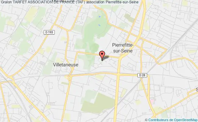 plan association Tarfet Association De France (taf) Pierrefitte-sur-Seine