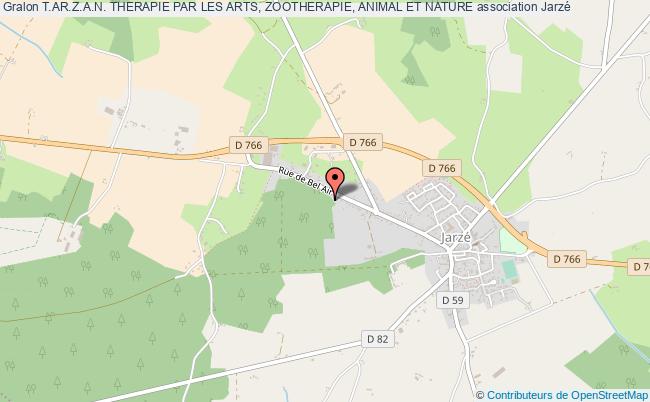 plan association T.ar.z.a.n. Therapie Par Les Arts, Zootherapie, Animal Et Nature Lué-en-Baugeois