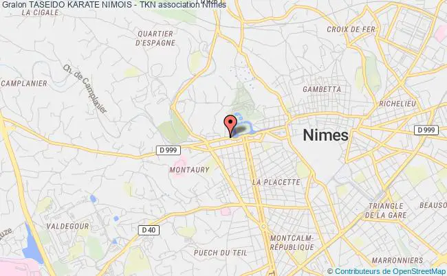 plan association Taseido Karate Nimois - Tkn Nîmes