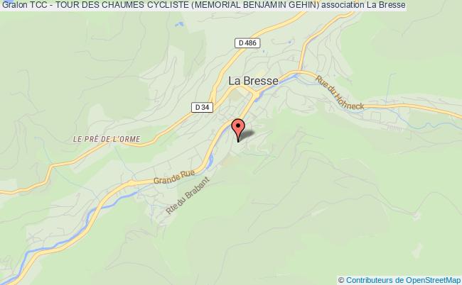 plan association Tcc - Tour Des Chaumes Cycliste (memorial Benjamin Gehin) Bresse
