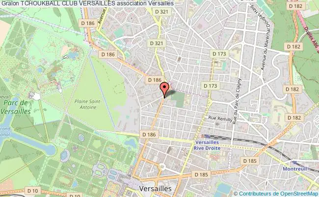 plan association Tchoukball Club Versailles Versailles