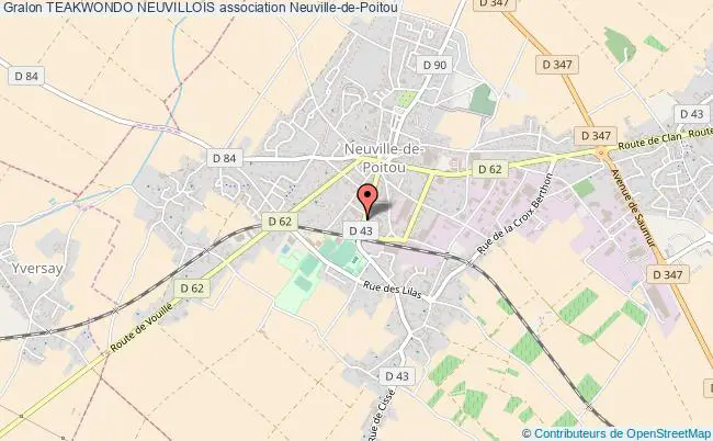 plan association Teakwondo Neuvillois Neuville-de-Poitou