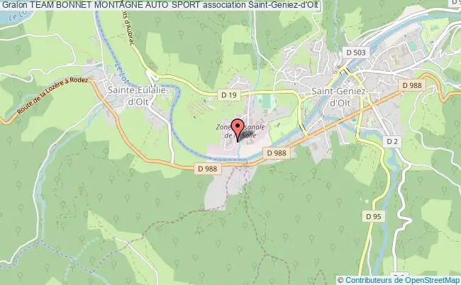 plan association Team Bonnet Montagne Auto Sport Saint-Geniez-d'Olt
