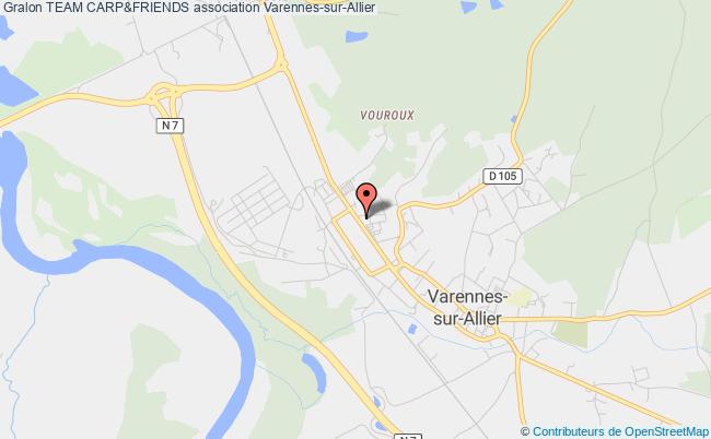 plan association Team Carp&friends Varennes-sur-Allier