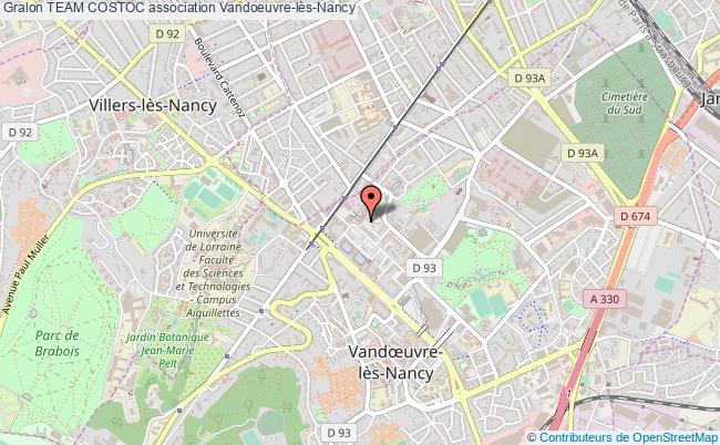 plan association Team Costoc Vandoeuvre-lès-Nancy